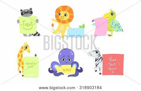 Cute Animals Holding Vector Photo Free Trial Bigstock