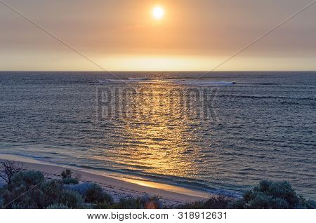 Sunset Over The Beach - Gnarabup Beach, Wa, Australia