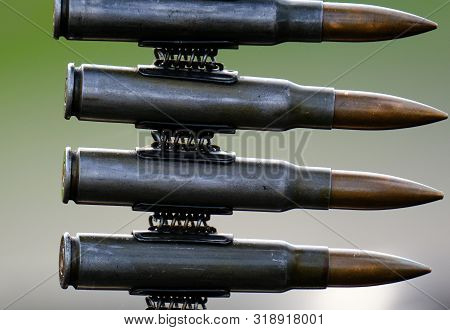 7.92 Mm Mauser Rounds Linked For Use In German Second World War Mg34 Machine Gun.