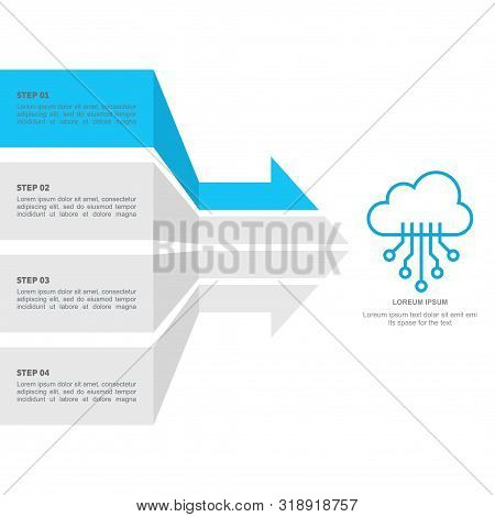 Cloun Technology Arrows Options Concept For Infographic
