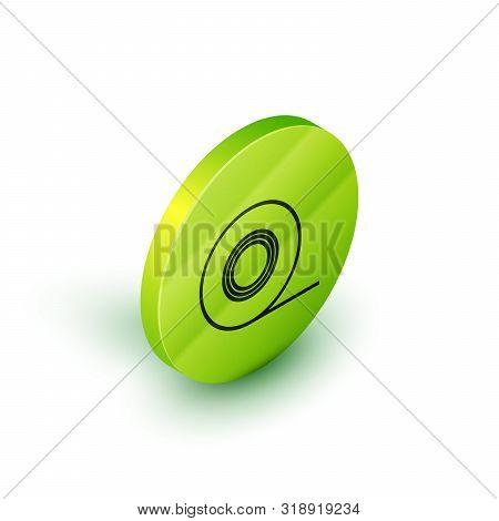 Isometric Line Scotch Icon Isolated On White Background. Roll Of Adhesive Tape For Work And Repair. 