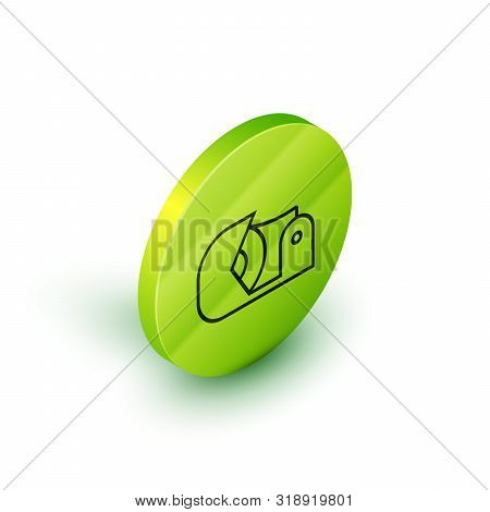 Isometric Line Scotch Icon Isolated On White Background. Roll Of Adhesive Tape For Work And Repair. 