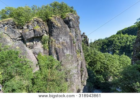 Canyon Near Piazza Al Serchio, Lucca, Tuscany, Italy, At Springtime