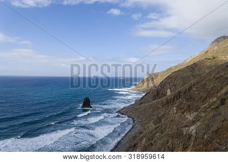 Mountains And Sea On The Island Of Tenerife.