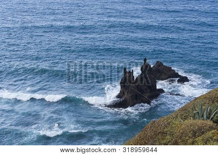 Mountains And Sea On The Island Of Tenerife.