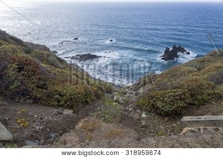 Mountains And Sea On The Island Of Tenerife.