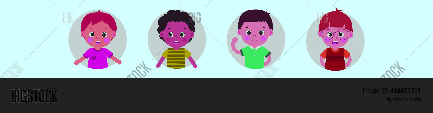 Set Children 矢量图和照片(免费试用) | Bigstock