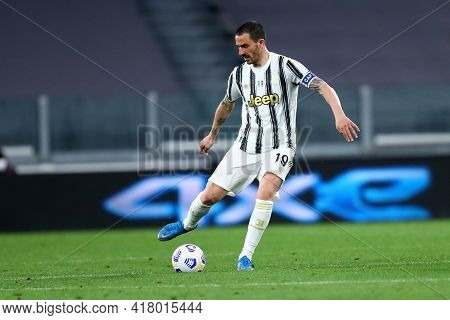 Torino, Italy. 21 April 2021. Leonardo Bonucci Of Juventus Fc  During The Serie A Match Between Juve