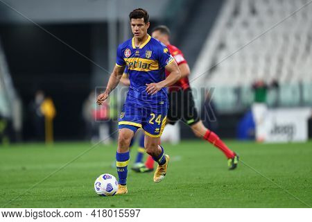 Torino, Italy. 21 April 2021. Yordan Osorio Of Parma Calcio  During The Serie A Match Between Juvent
