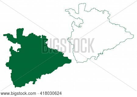 Koppal District (karnataka State, Republic Of India, Gulbarga Division) Map Vector Illustration, Scr
