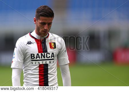 Milano, Italy. 18th April 2021. Paolo Ghiglione Of Genoa Cfc  During The Serie A Match Between Ac Mi