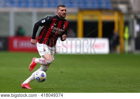Milano, Italy. 18th April 2021. Ante Rebic Of Ac Milan  During The Serie A Match Between Ac Milan An