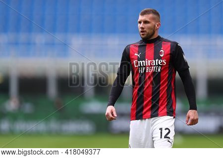 Milano, Italy. 18th April 2021. Ante Rebic Of Ac Milan  During The Serie A Match Between Ac Milan An