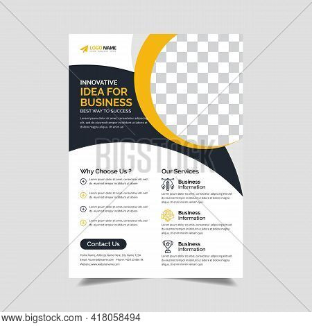 Corporate Flyer Design Template, Creative Business Trendy Flyer Template Design, Vector Template Fly