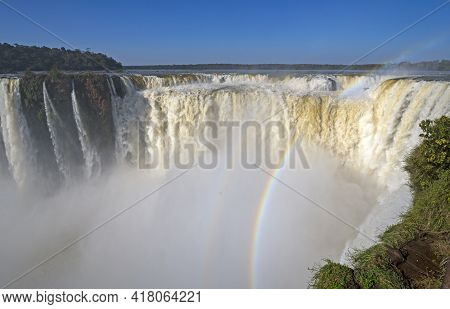 The Devils Throat In Iguazu Falls National Park  In Argentina