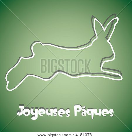 abstrato de Páscoa com desejos francês