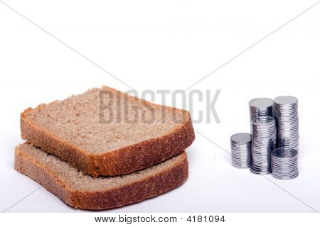 Scheiben Brot & Geld