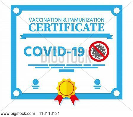 Covid-19 Vaccination Passport. Vaccinated Health Document As Proof Person Is Immune To Disease. Coro