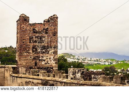 Sohail Castle In Fuengirola, Malaga Spain. Tourist Attraction, Place To Visit. Holidays On Costa Del