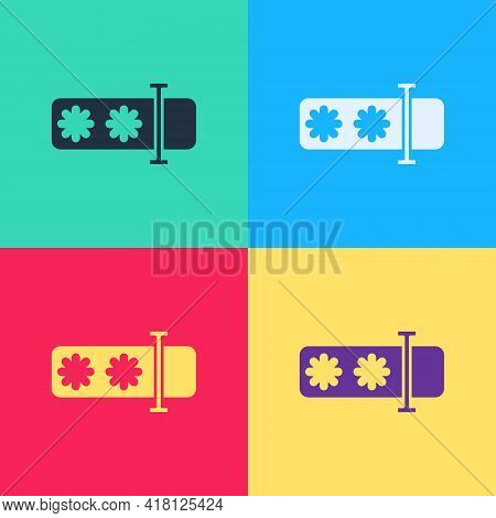 Pop Art Password Protection And Safety Access Icon Isolated On Color Background. Security, Safety, P