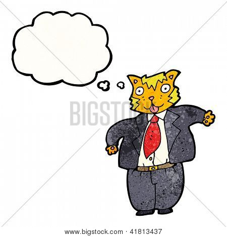cartoon fat cat businessman