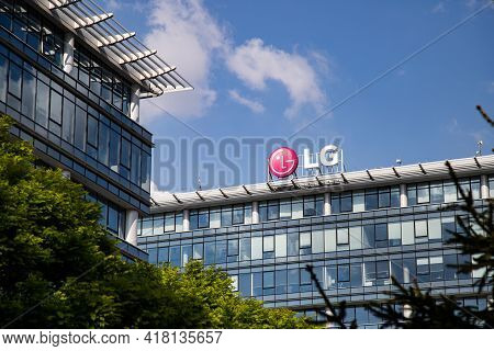 Warsaw/poland - May 11, 2019: View On The Lg Office At Woloska Street