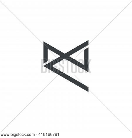 Letter Ncx Simple Geometric Line Logo Vector