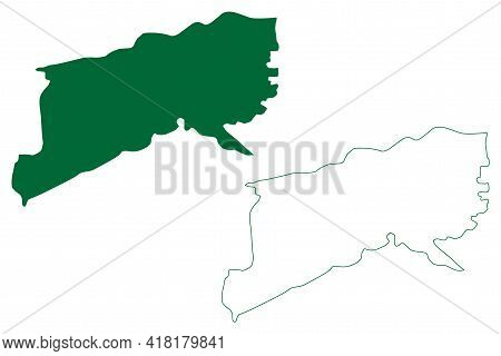 Yadgir District (karnataka State, Republic Of India, Gulbarga Division) Map Vector Illustration, Scr