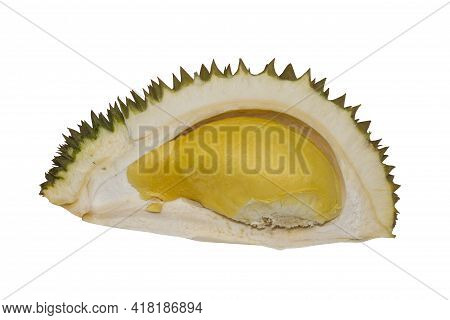 Monthong Durianon On White Background With Cipping Path.