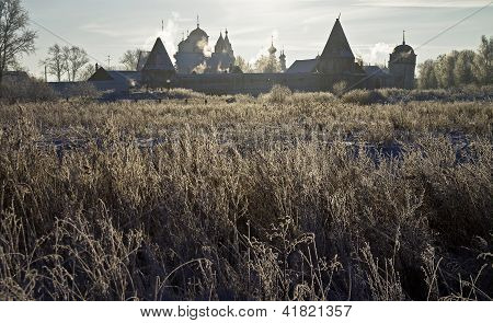 Pokrovsky Convent In Backlight (Suzdal, Russia).