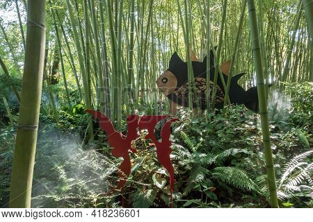 André Heller Botanical Garden. Gardone Riviera (bs), Italy - August 25, 2020
