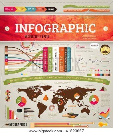 Définir les éléments de l'infographie pour la conception, illustration vectorielle eps 10
