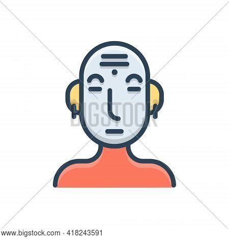 Color Illustration Icon For Culture Civilization Traditional Conventional Custom Consuetude