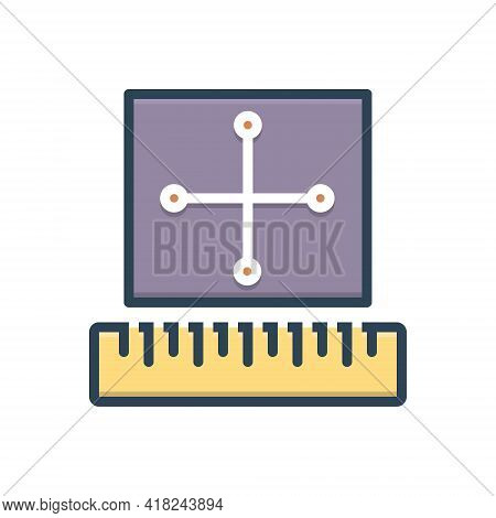 Color Illustration Icon For Rule Regulations Precept Method