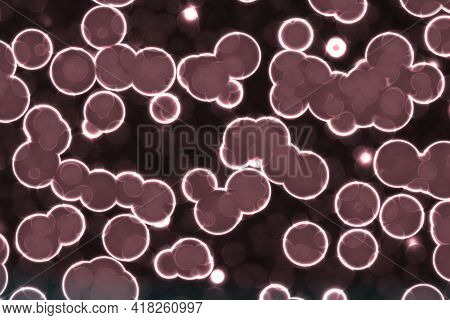 Nice Artistic Red Huge Amount Of Bio Primitive Organisms Digital Drawn Texture Or Background Illustr