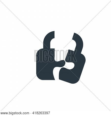 Puzzle Lock, Lock Puzzle Pieces. Stock Vector Illustration Isolated
