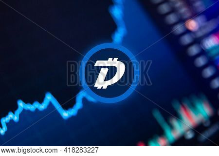 Digibyte Cryptocurrency. Dgb Coin Growth Chart On The Exchange, Chart