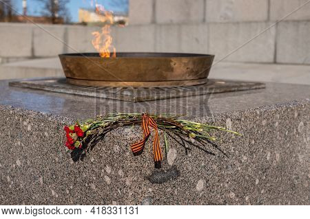 Enternal Flame In Russia. Symbols Of Memory And Respect Of The Victory Of Soviet Soldiers In The Sec