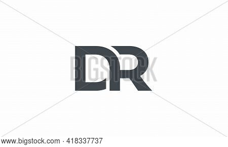 Dr Initial Letter Logo Concept Isolated On White Background.