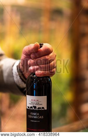 Logroño, Spain: 2021 April 26: Tasting In A Boutique Wine Store In Logroño In The Rioja Pdo Region I