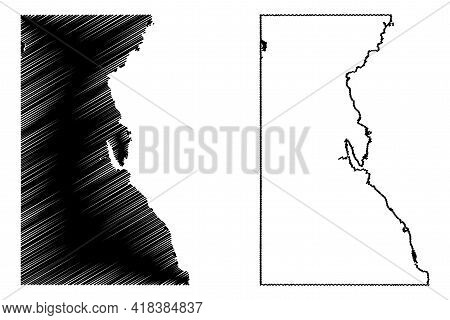 Juneau County, State Of Wisconsin (u.s. County, United States Of America, Us) Map Vector Illustratio