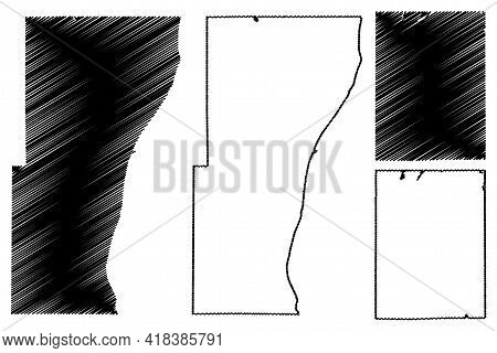 Ozaukee And Price County, State Of Wisconsin (u.s. County, United States Of America, Us) Map Vector 