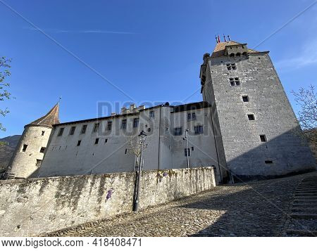 Aigle Castle (château D\'aigle Or Adlerburg) In The Valley Of The River Rhone Or Rhône River And In 