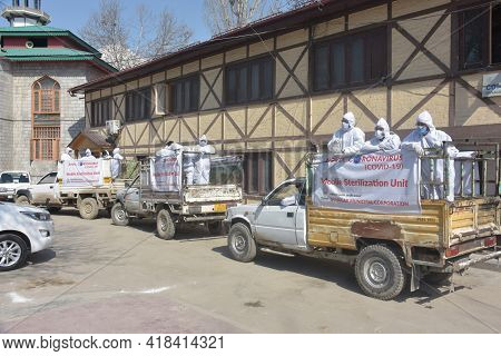 Small And Big Vehicles Are Fumigation Villages Townes During Covid-19