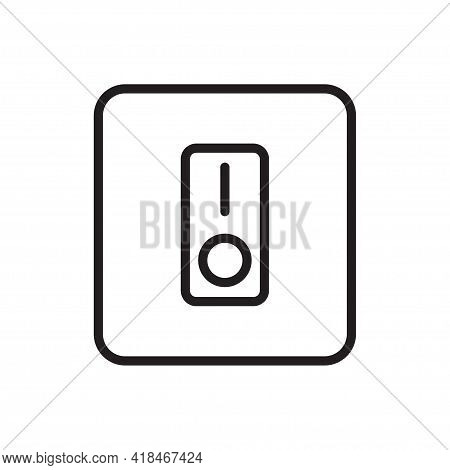Electric Switch Outline Icon Vector. Power Off Linear Style Sign Toggle Switch Off Position For Grap