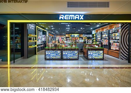 KUALA LUMPUR, MALAYSIA - CIRCA JANUARY, 2020: interior shot of Remax store at Suria KLCC shopping mall in Kuala Lumpur.