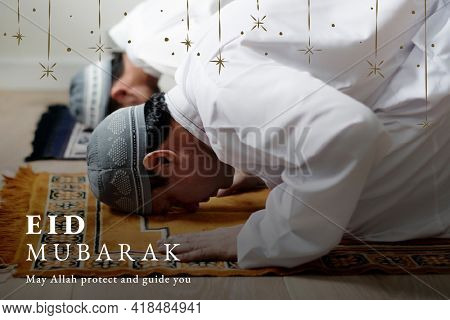 Eid Mubarak banner with greeting 