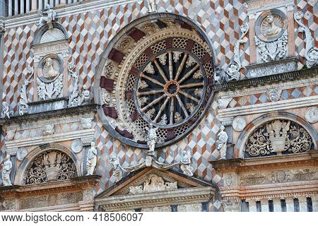 Rose Window Of The Cappella Colleoni (was Built With Marble Elements Between 1472 And 1476) Of The B