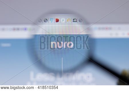 New York, Usa - 26 April 2021: Nuro Logo Close-up On Website Page, Illustrative Editorial