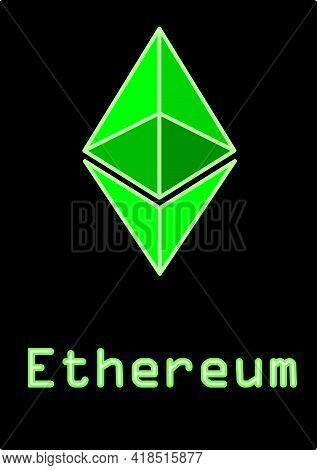 Symbol Image Of The Crypto Currency Ethereum